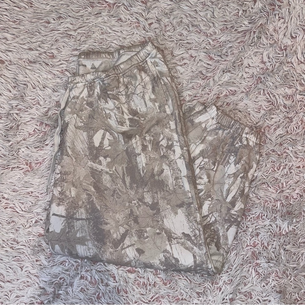 White Tan Light Camouflage Jogger Sweat Pants